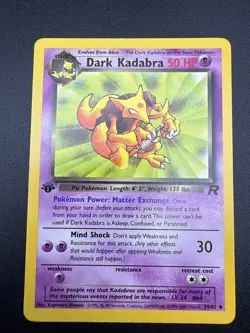 Pokemon 1st Edition Team Rocket Dark Alakazam Evolution Set 18/82, 39/82 & 49/82 - Image 5