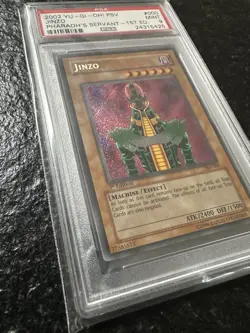 Yu‑Gi‑Oh! Jinzo PSV‑000 Pharaoh's Servant Secret Rare 1st Edition PSA 9 - Image 5