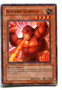 Yu-Gi-Oh! PLAYED/POOR Berserk Gorilla Rare englisch Rasender Gorilla - Image 1