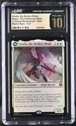 GISELA, THE BROKEN BLADE Innistrad Remastered Foil Mythic CGC Pristine 10 MTG - Image 1
