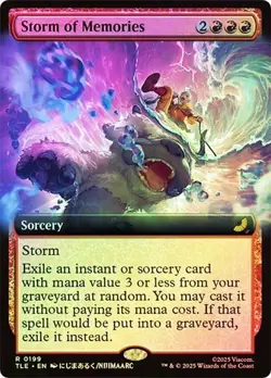 NM Extended Art Foil Storm of Memories, MTG, Avatar: The Last Airbender, Magic - Image 1