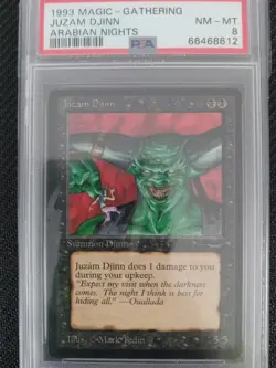 MTG Juzam Djinn Arabian Nights PSA 8 - Image 1