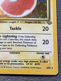 Electrode 2/64 Jungle Pokemon Card 1999 Vintage Rare Holo - Image 5