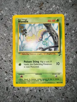 Pokemon TCG Cards Weedle 100/130 Base Set 2 NM - Image 3