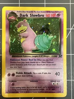 Pokemon TCG Dark Slowbro Team Rocket Unlimited 12/82 Holo Rare EX - Image 1