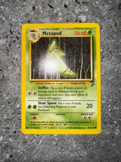 Pokemon TCG Cards Metapod 81/130 Base Set 2 NM - Image 3