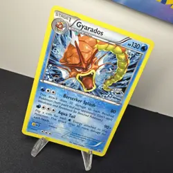 2016 Gyarados XY109 Black Star Promo Pokemon Card Cosmo Holo Rare Shiny - LP - Image 1