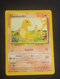 Charmander 46/102 Pokemon TCG Base Set Vintage WOTC Card Moderately Played MP - Image 1