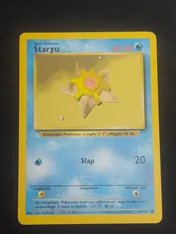 Staryu 65/102 Pokemon TCG Base Set Vintage WOTC Card Lightly Played LP - Image 1