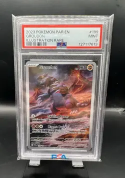 Groudon 199/182 IR Pokemon Paradox Rift PSA 9 - Image 1