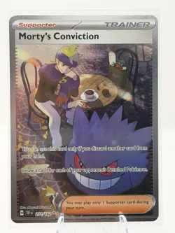 Pokemon: 1x Morty's Conviction - 211/162 - Special Illustration Rare - NM Tempor - Image 1