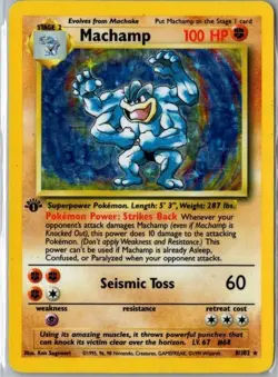 Machamp 8/102 Deck Exclusives 1st Edition Holo Rare Pokemon TCG - Image 1
