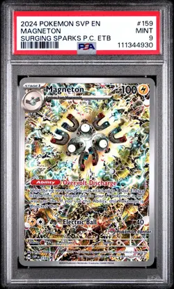 Pokemon Surging Sparks Magneton 159 Pokemon Center PSA 9 Mint - Image 1