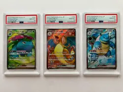 Pokemon TCG PSA 10 Charizard Venusaur Blastoise Ex SR 151 Japanese Seq. Set GM - Image 1