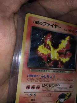 Pokemon TCG Card Japanese Holo Rare Gym Heroes Rocket's Moltres Played - Image 5