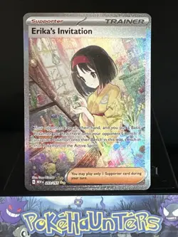 Pokemon Card Erika's Invitation 203/165 Scarlet & Violet 151 Holo Trainer NM - Image 1