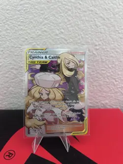Pokemon TCG Cynthia and Caitlin Full Art Tag Team Card 228/236 Mint Condition - Image 1
