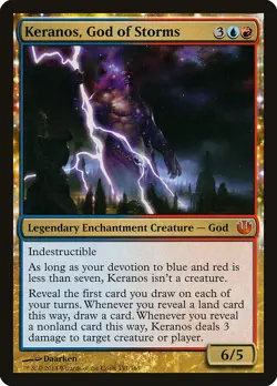 Keranos, God of Storms Journey into Nyx NM Blue Red Mythic Rare CARD ABUGames - Image 1