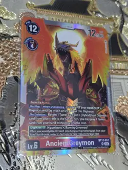 Digimon Card Game Singles AncientGreymon BT17-017 Secret Crisis Foil - Image 1