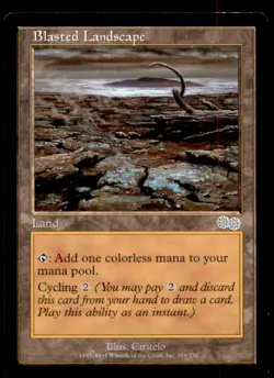 MTG Blasted Landscape LP Light Play Urza's Saga [1454] - Image 1