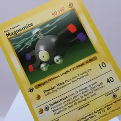 Pokemon TCG - Magnemite 53/102 Base Set Common 1st Edition WOTC 1999 - EXC - Image 1