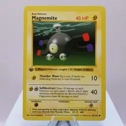 Pokemon TCG - Magnemite 53/102 Base Set Common 1st Edition WOTC 1999 - EXC - Image 2