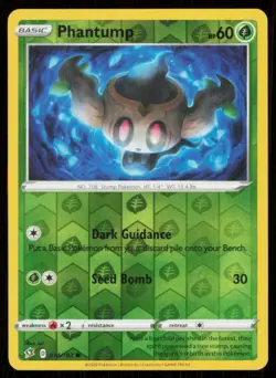Phantump #014/192 Reverse Holo 2020 Pokemon Rebel Clash LP - Image 1