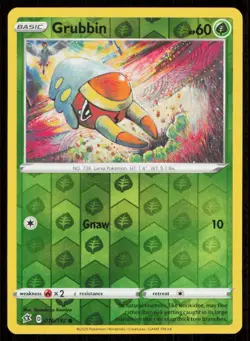 Grubbin #016/192 Reverse Holo 2020 Pokemon Rebel Clash LP - Image 1