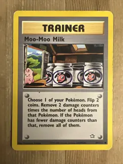 Moo-Moo Milk 101/111 Common Neo Genesis Unlimited Pokemon WOTC HP 2000 - Image 1