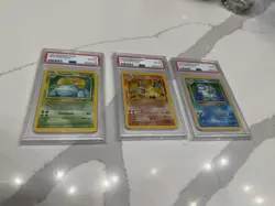 1999 Pokemon Base Set Unlimited "Big Three" Charizard Blastoise & Venusaur PSA 8 - Image 3