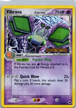 Pokemon TCG Vibrava Reverse Holo 24/101 Rare Ex Dragon Frontiers NM - Image 1