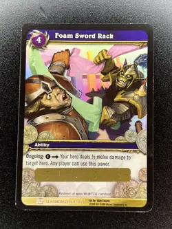 Foam Sword Rack Gladiators Loot 3/3 *UNSCRATCHED* World Of Warcraft Loot Card LP - Image 1