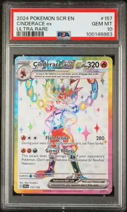 Pokemon Card - Cinderace ex - 157/142 - Scarlet & Violet 151 - 2024 PSA 10 - Image 1