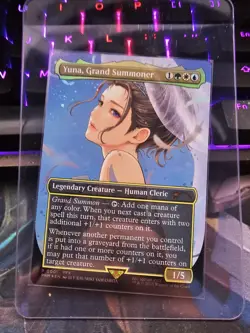 Yuna, Grand Summoner Promo 0001 Final Fantasy Mtg Borderless Foil Ffx - Image 1