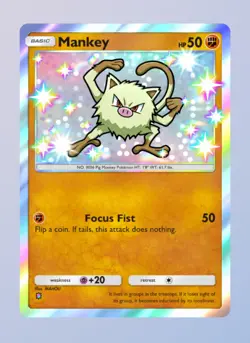 Mankey Shiny 1?, Pokemon TCG Pocket, English, Wisdom of Sea and Sky, Digital - Image 1