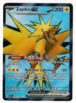 Pokemon TCG Zapdos ex Scarlet & Violet-151 192/165 Holo Ultra Rare LP - Image 1