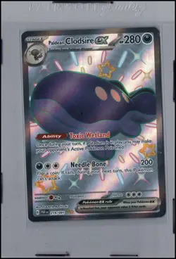 Pokemon Card Paldean Clodsire ex (219/091) Shiny Ultra Rare Paldean Fates - Image 1