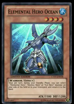 Yugioh! Elemental HERO Ocean CT07-EN018 Super Rare MP - Image 1