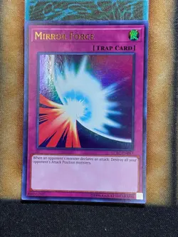 Yugioh Mirror Force LCKC-EN053 Ultra Rare MP - Image 1