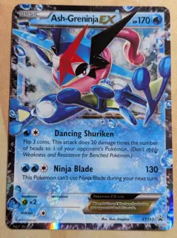 Pokemon TCG Ash-Greninja EX XY Black Star Promo XY133 Holo Card TCG Regular Size - Image 1