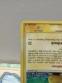 Pokemon TCG Ditto Holo Stamp Pikachu EX Delta Species 63/113 - Image 4