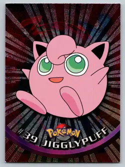 Pokemon Topps TV Animation Series: Jigglypuff Holo Base #39 Black Label LP! - Image 1