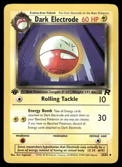 Pokemon Tcg Team Rocket 1st Edition Dark Electrode 34/82 NM WOTC - Image 1