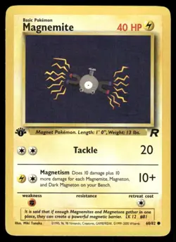 Pokemon Tcg Magnemite [1st Edition] #60 Pokemon Team Rocket LP - Image 1