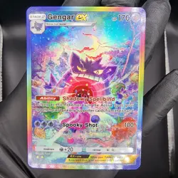 Pokemon Gengar ex Pocket TCG Custom Made Fan Art Holo With Texture - Image 1