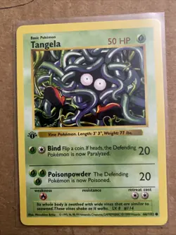 Pokemon TCG Tangela Base Set 66/102 1 St Edition Never Played Near Mint - Image 1