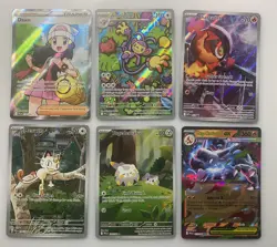 POKEMON PHANTASMAL FLAMES LOT OF 6 Meowth Dawn Ambipom Charizard Charcadet - Image 1