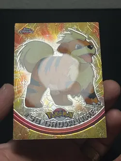 Growlithe 2000 Topps Chrome Pokemon T.V. Animation #58 - Image 2