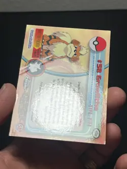 Growlithe 2000 Topps Chrome Pokemon T.V. Animation #58 - Image 5