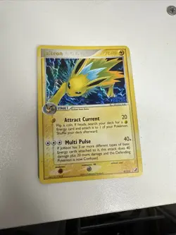 1x Pokemon Unseen Forces Jolteon - 8/115 - Holo Rare - Reverse Holo, Damaged - Image 1